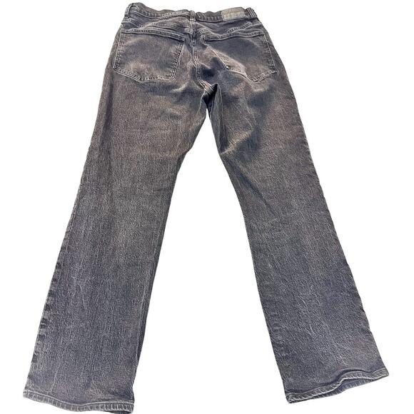 Madewell '90s Straight Zip Fly Gray Charcoal Black Wash Denim Jeans Size 30 - Picture 3 of 9